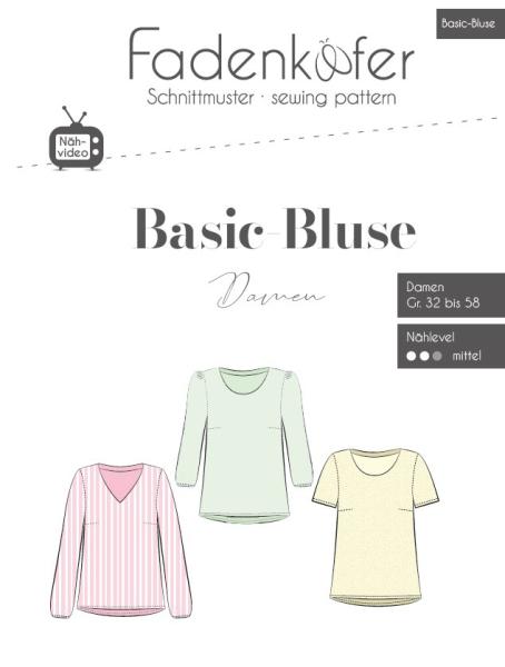 Fadenkäfer Papierschnittmuster Basic Bluse Damen